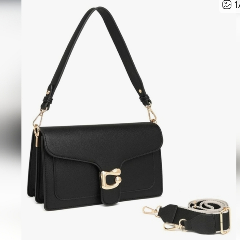 NWT Elegant Black Shoulder Bag